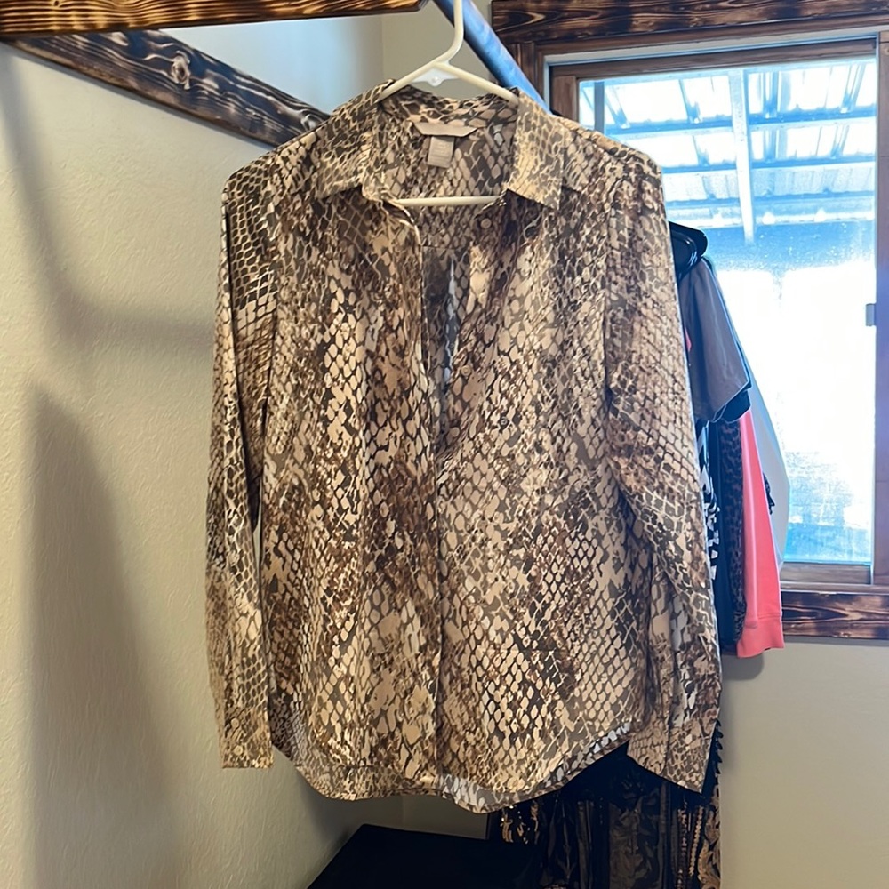 Sheer print blouse